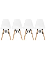 4 Pcs Kids Chair Set Mid-Century Modern Style Dining Chairs