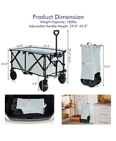 Costway Folding Collapsible Wagon Utility Camping Cart