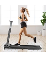 Costway 3HP Folding Treadmill Compact Walking Jogging Machine