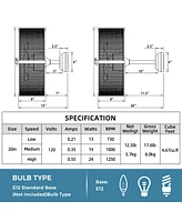 Costway 20'' Caged Bladeless Ceiling Fan with Light Reversible Motor & Remote Control