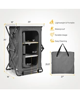 Costway Folding Pop-Up Cupboard Compact Camping Storage Cabinet