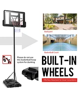 Costway Height Adjustable Portable Basketball Hoop System