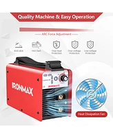 Costway Mma Welder Igbt Welding Portable Machine w/ Electrode Holder&Earth Clamp&Adapter