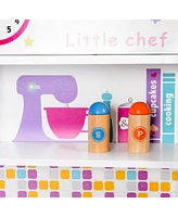 Kids Wooden Pretend Cooking Playset Cookware Play Set Kitchen Toys Toddler Gift