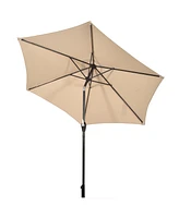 Costway 9Ft Outdoor Market Patio Table Umbrella Push Button Tilt Crank Lift