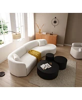 Round Coffee Table Side Table For Living Room Fully Assembled Black