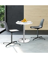 Sugift 360° Swivel Cocktail Pub Table with Sliver Leg and Base