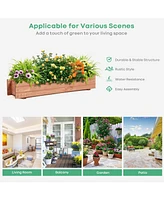 Wooden Decorative Planter Box for Garden Yard and Window