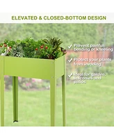 25 x 13 Inch Outdoor Elevated Garden Plant Flower Bed