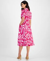 Tahari Asl Women's Printed Midi Dress