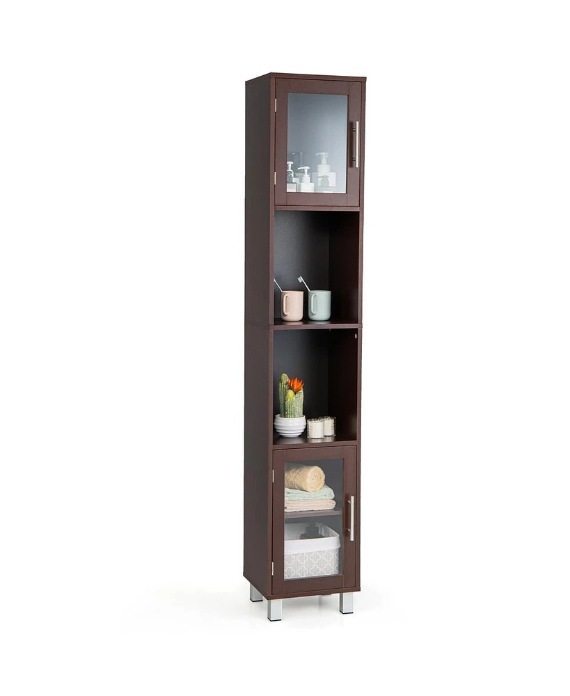 Costway 71'' Tall Tower Bathroom Storage Cabinet Organizer Display Shelves Bedroom