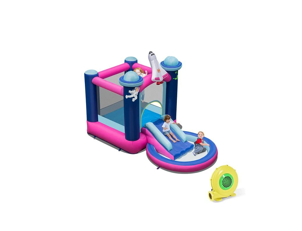 Slickblue 3-in-1 Inflatable Space-themed Bounce House with 480W Blower