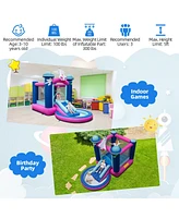 Slickblue 3-in-1 Inflatable Space-themed Bounce House with 480W Blower