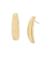 Robert Lee Morris Soho White Molten Patina Curved Stick Earrings