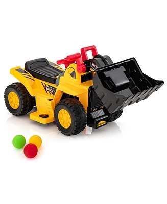 Costway Kids Ride On Bulldozer Pretend Play Truck Toy with Adjustable Bucket