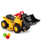 Costway Kids Ride On Bulldozer Pretend Play Truck Toy with Adjustable Bucket