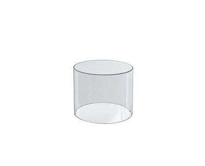 Azar Displays Clear Acrylic Cylinder, Plastic Round Container and Riser, 6"W x 6"H, Gift Shop