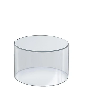 Azar Displays Clear Acrylic Cylinder, Plastic Round Container and Riser, 8"W x 6"H, Gift Shop