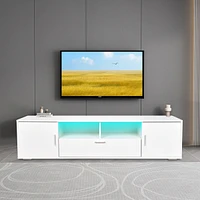 Streamdale Furniture Led Tv Stand for Up to 75 Inch - Storage Included