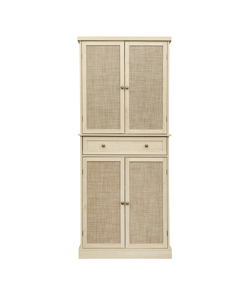 Streamdale Furniture 4 Door Cabinet With 1 Drawer, With 4 Adjustable Inner Shelves, Storage Cabinet