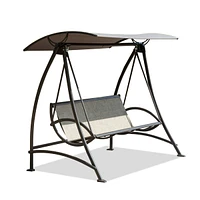 Outdoor Patio Swing with Adjustable Canopy
