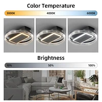 2 0" Modern Leafless Ceiling Fan With Remote Control Removable And Washable
