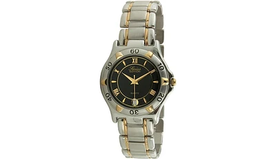 Swiss Edition Men's Two-Tone Bracelet Watch with Two Tone Gold Plated & Silver Sport Bezel