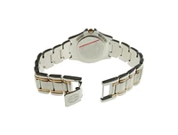 Swiss Edition Women's Bracelet Watch with Two Tone 23K Gold Plated & Silver Sport Bezel