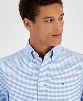 Tommy Hilfiger Men's Gingham Long Sleeve Button-Down Oxford Shirt