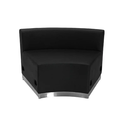 Emma+Oliver Modular Reception Concave Chair With Brushed Stainless Steel Base