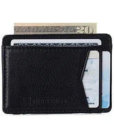 Alpine Swiss Men Rfid Safe Minimalist Front Pocket Wallet Leather Thin Card Case