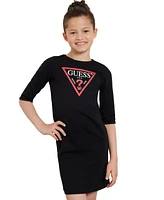 Guess Big Girls Triangle Long Sleeve T-shirt Dress