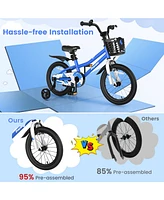 Sugift 16 Inch Kid's Bike with Removable Training Wheels