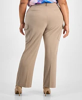 Tahari Asl Plus Size Straight-Leg Cargo Pants