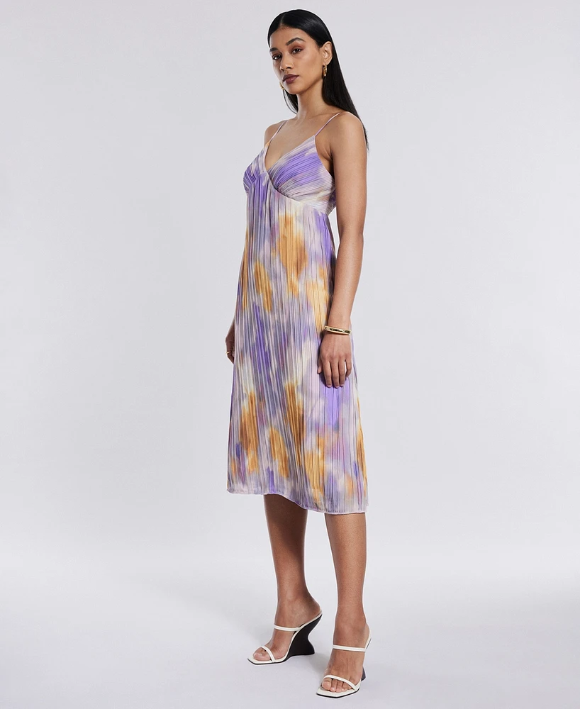 Bcbg New York Women's Sleeveless Pleated Midi Dress