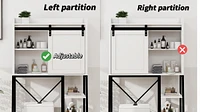 Barn Door Over-The-Toilet Cabinet with Adjustable Shelves
