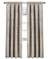 Kate Aurora Royal Living 2 Piece Rod Pocket Damask Design 95% Blackout Curtain Panels