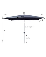 Waterproof Patio Umbrella with Tilt and Crank