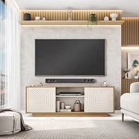 Streamdale Furniture Modern Tv Stand For TVs Up To 70", Oak