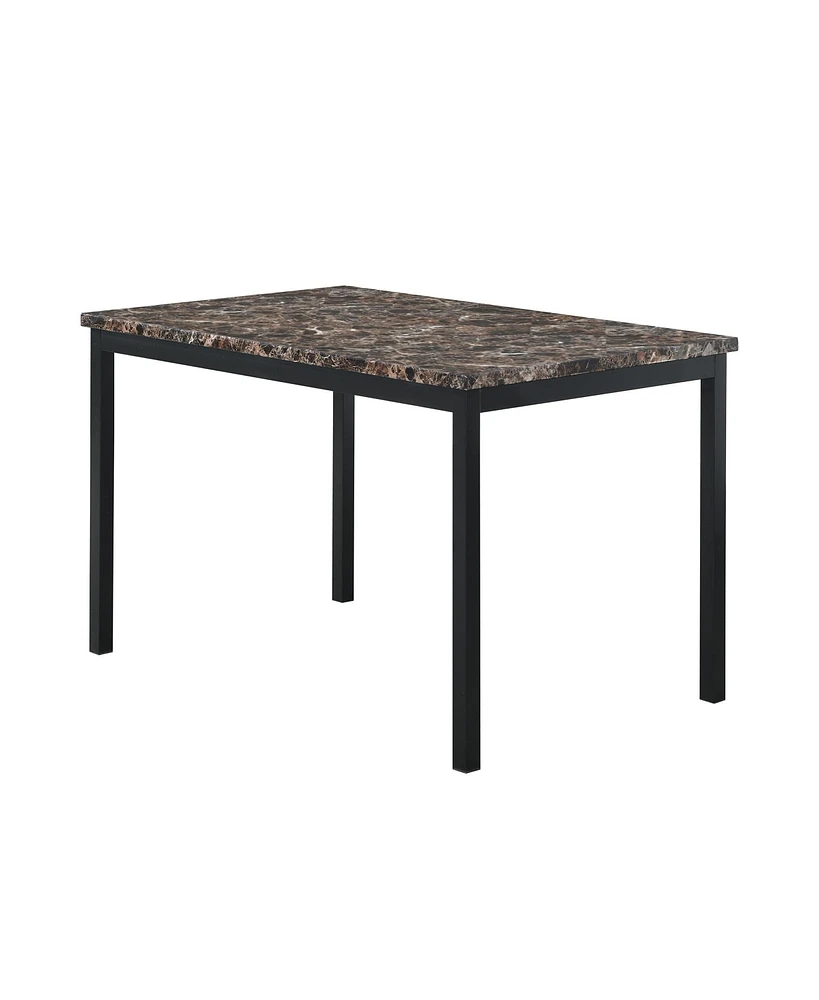 Simplie Fun Faux Marble Top Metal Frame Dinette Table