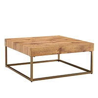 Rectangular coffee table and dining table for restaurants and living rooms, 31.5"x31.5"x14.37"