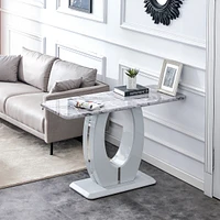 Minimalist Gray Mdf Bar Table 47.2" Rectangular