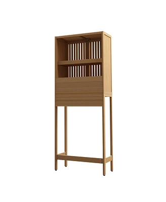 Streamdale Furniture Toilet Storage Rack, Independent Bathroom, Laundry Room, Space Saving, Natural Color