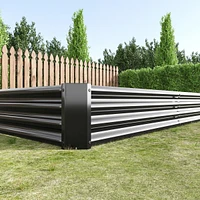 Metal Raised Garden Bed Kit for Flowers, Veggies (7.6x3.7x0.98ft)