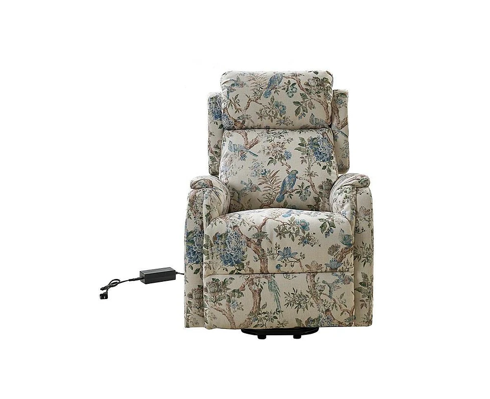 Hulala Home Barnaby Upholstered Lift Assist Power Recliner Chair