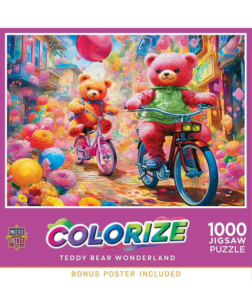 MasterPieces Puzzles MasterPieces Colorize - Teddy Bear Wonderland 1000 Piece Jigsaw Puzzle