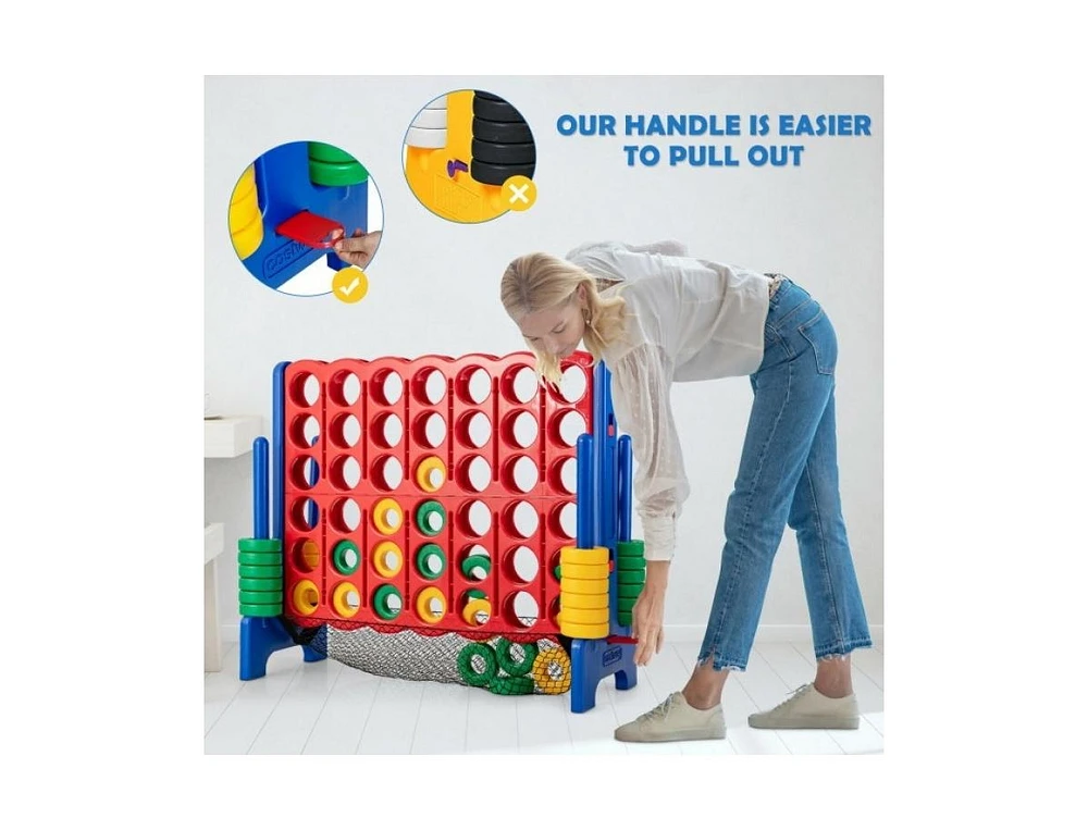 Slickblue 4-to-Score Giant Game Set with Net Storage-Blue