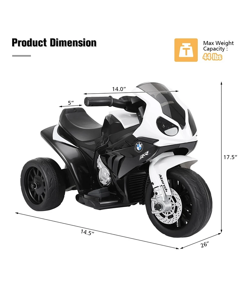 Slickblue 6V Kids 3 Wheels Riding Bmw Licensed Electric Motorcycle