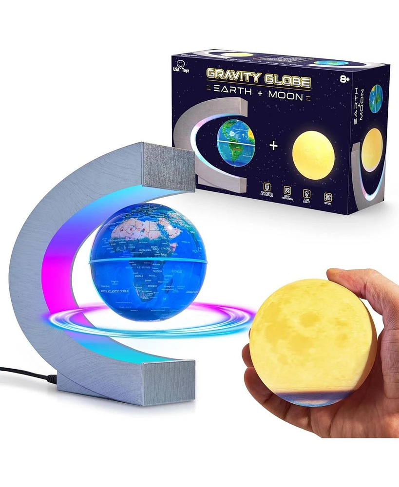 Usa Toyz Gravity Globe Earth + Moon Balls With C Frame Set