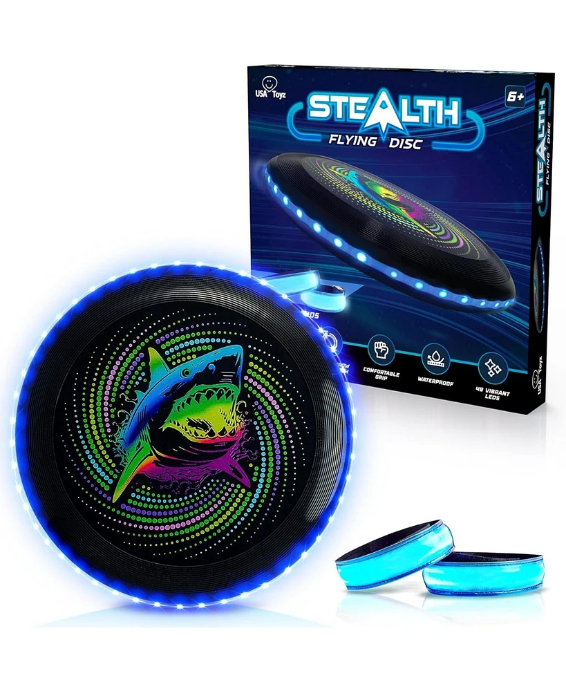 Usa Toyz Stealth Led Flying Disc - Black/Blue